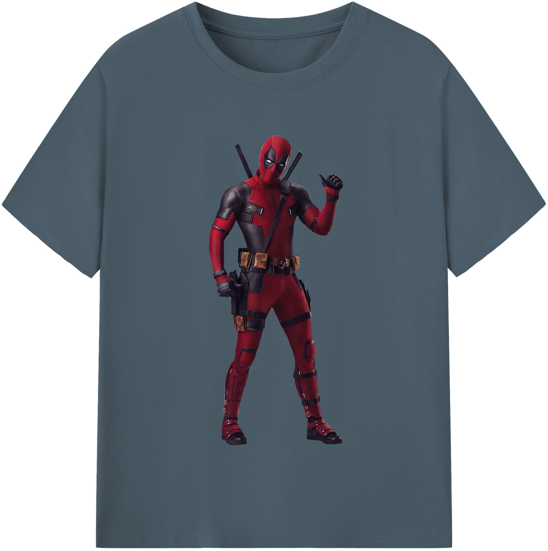 （画像用） Deadpool デッドプール 綿100％半袖Tシャツ（フロントプリント）